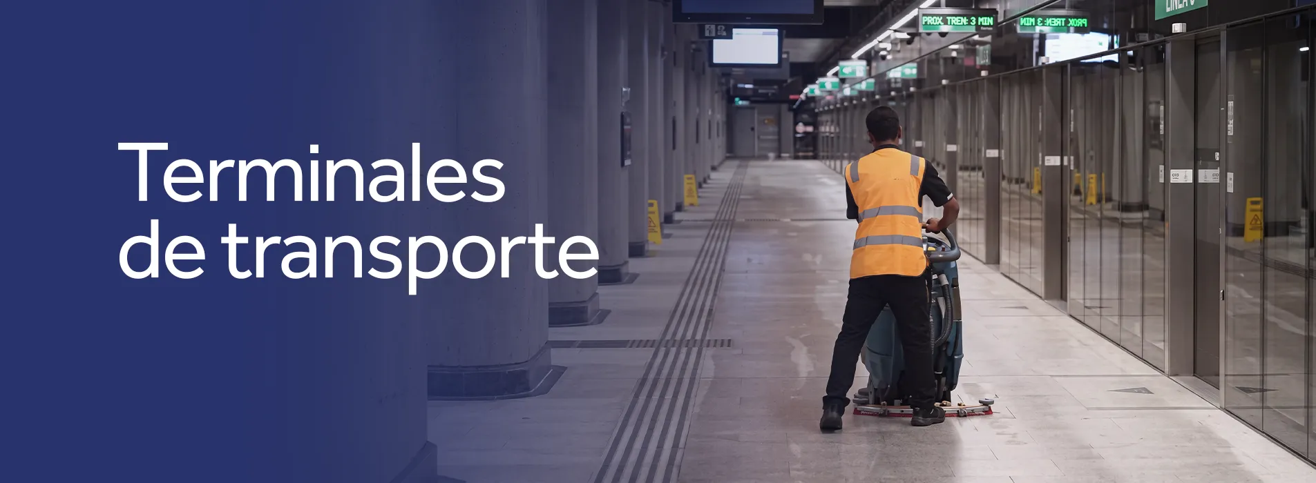 Limpieza para terminales de transporte